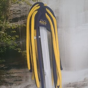 Crazy fan! University of Michigan fleece dreadlock tassel beanie hat